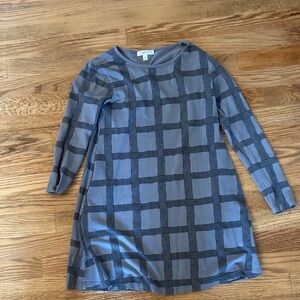 Gray and Black Checkered Dress